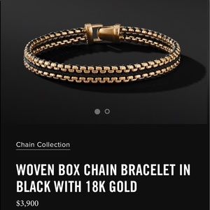 A David Yurman “men’s” bracelet in 18k Gold